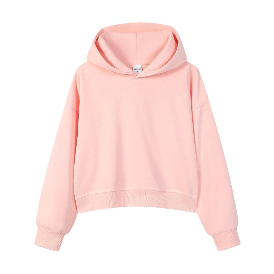 Women's Cotton Composite Cropped Hoodie